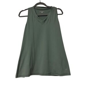 Sofibella Women XL Green V-Neck Racerback Athletic Tank Top 1246W